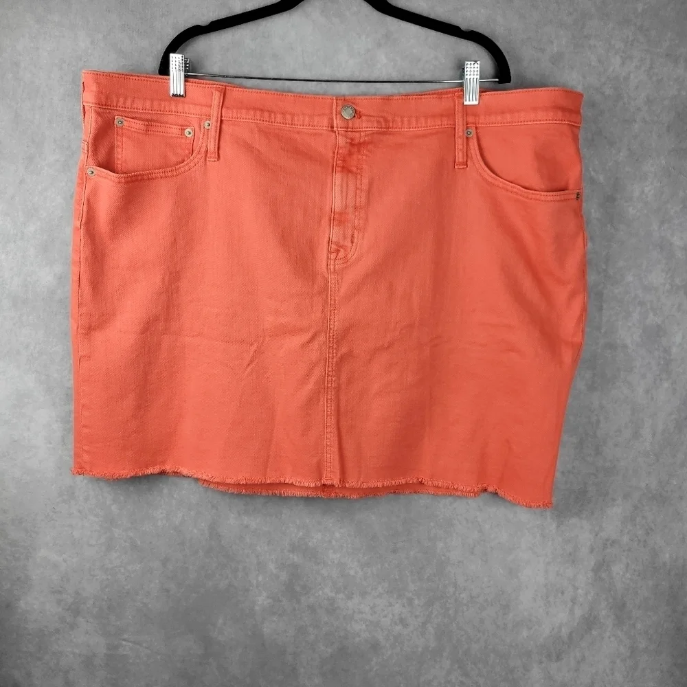C.‎ CREW Mercantile Women's orange Coral jeans Cotton skirt Size 22
